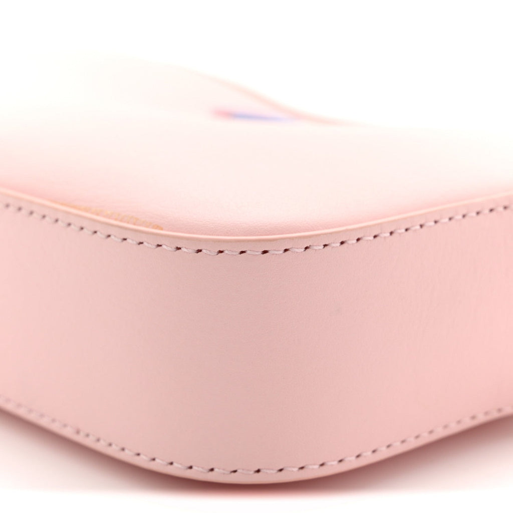 Gucci Dollar Calfskin Enamel Super Mini GG Marmont Chain Shoulder Bag Light Pink Blue