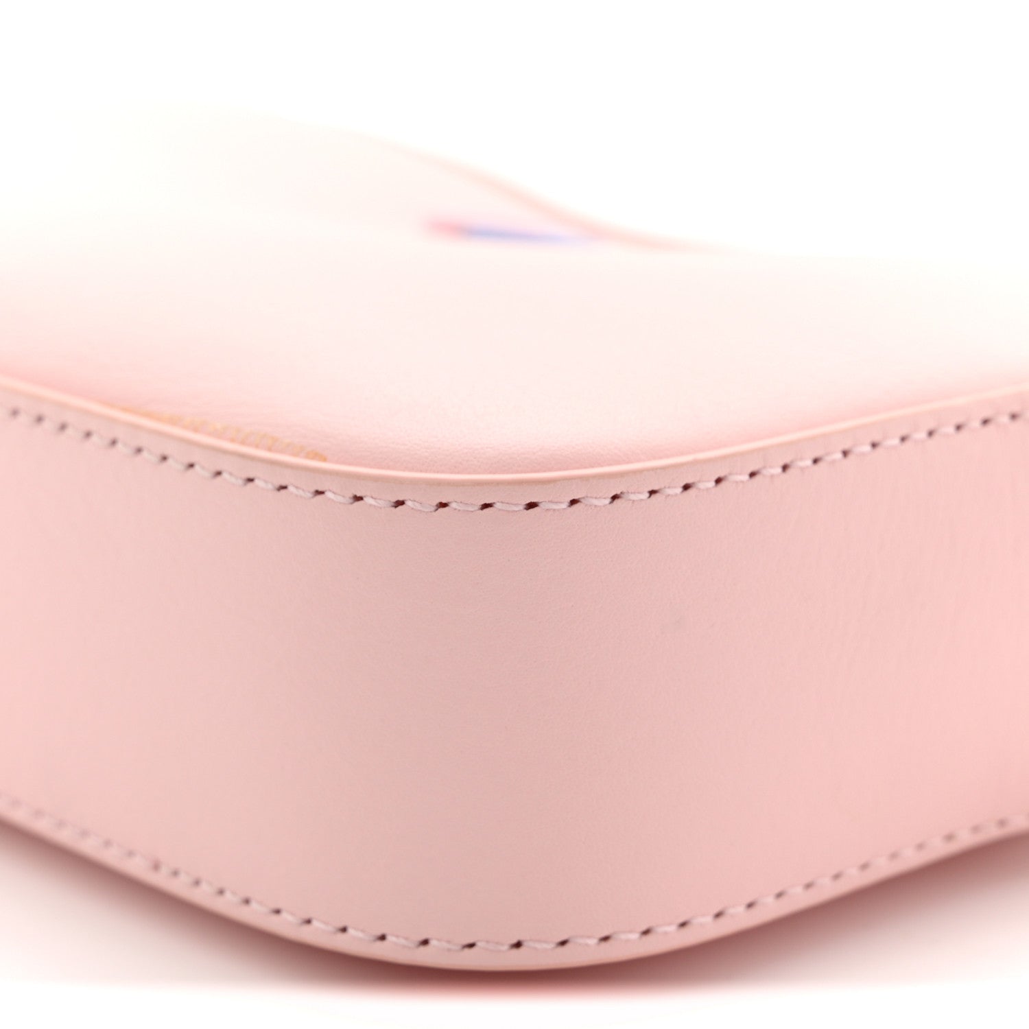 Gucci Dollar Calfskin Enamel Super Mini GG Marmont Chain Shoulder Bag Light Pink Blue