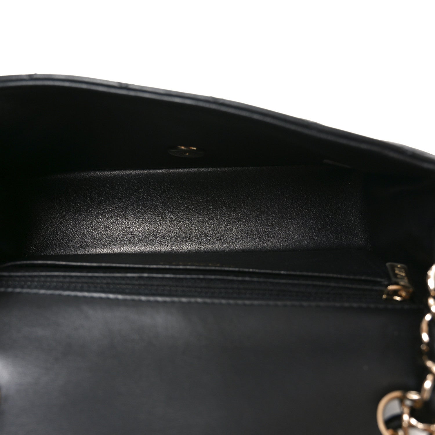 Chanel Lambskin Quilted Mini Rectangular Flap Black