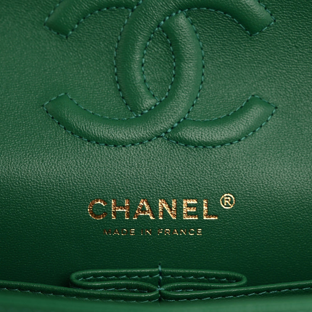 Chanel Caviar Quilted Small Double Flap Green