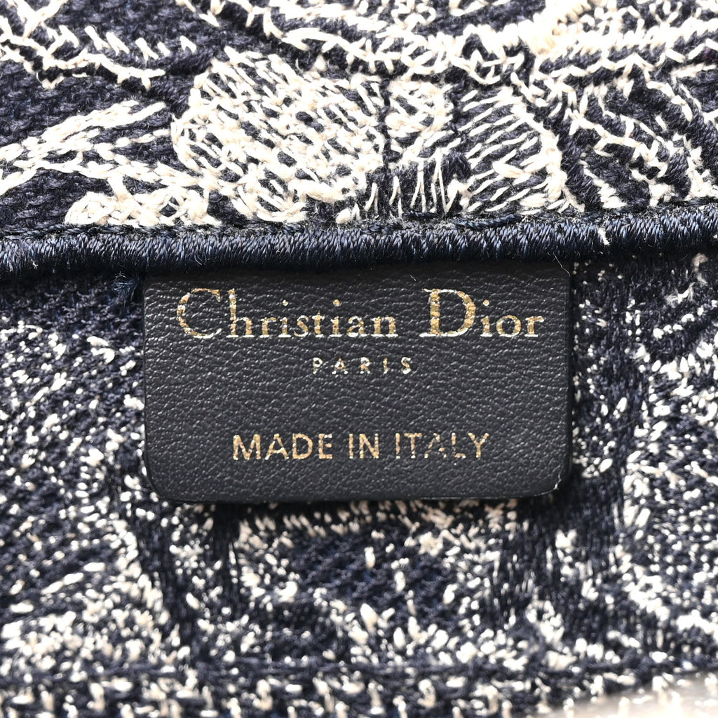 Christian Dior Calfskin Dioriviera Toile De Jouy Small Book Tote With Strap Blue Multicolor
