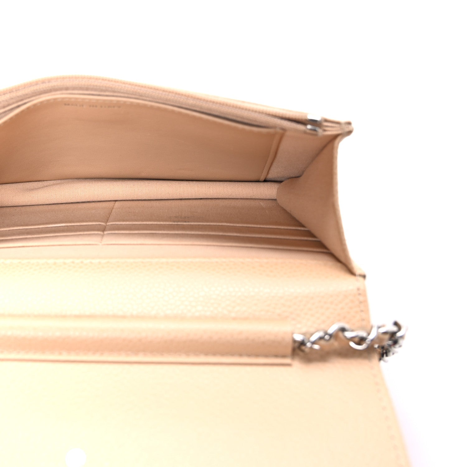 Chanel Caviar Quilted Wallet on Chain WOC Beige