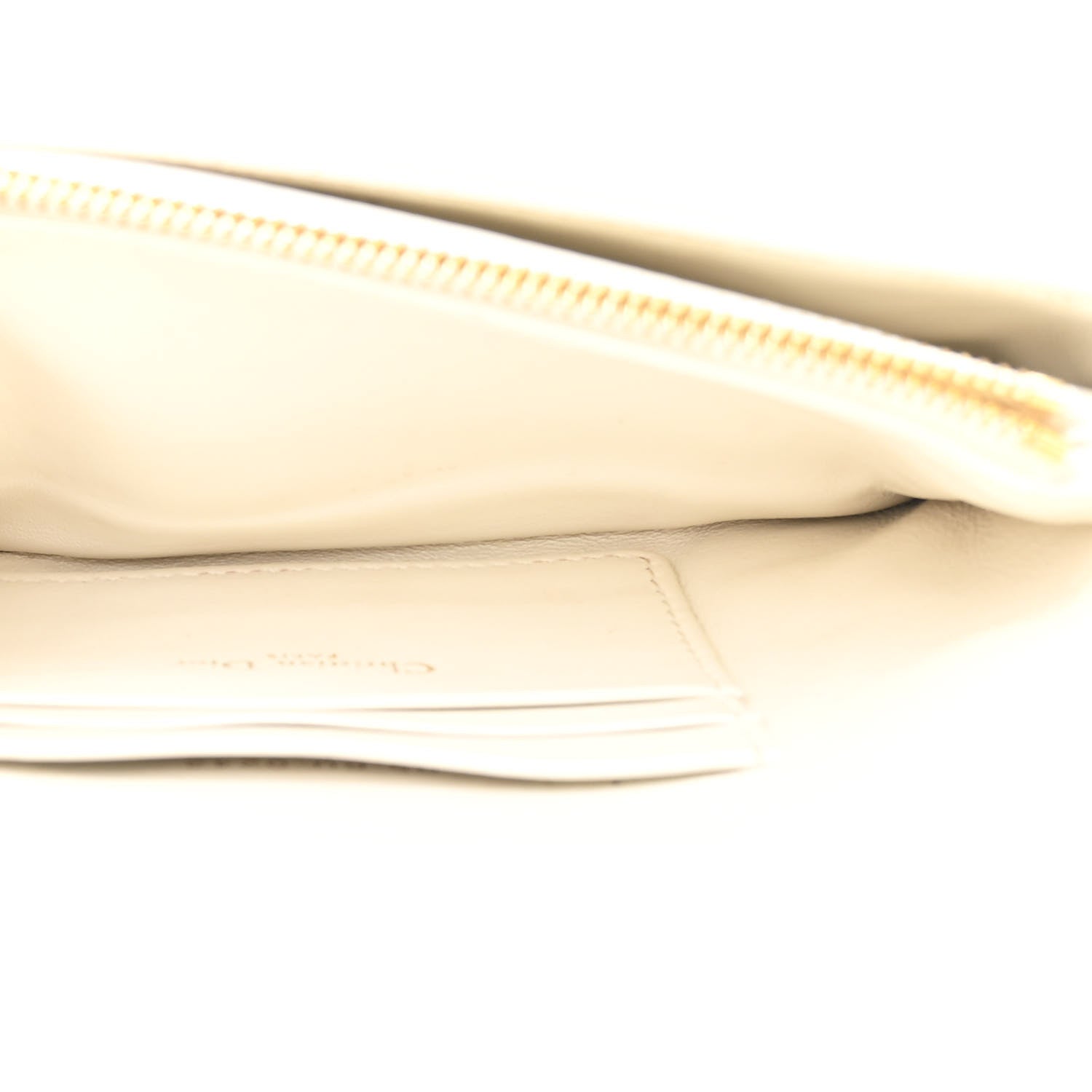 Christian Dior Calfskin Macrocannage Mini Caro Bag White