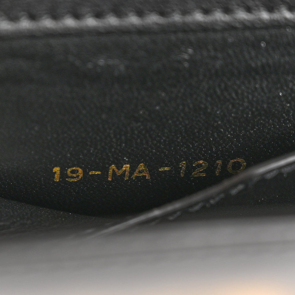 Christian Dior Smooth Calfskin Micro 30 Montaigne Flap Bag Black