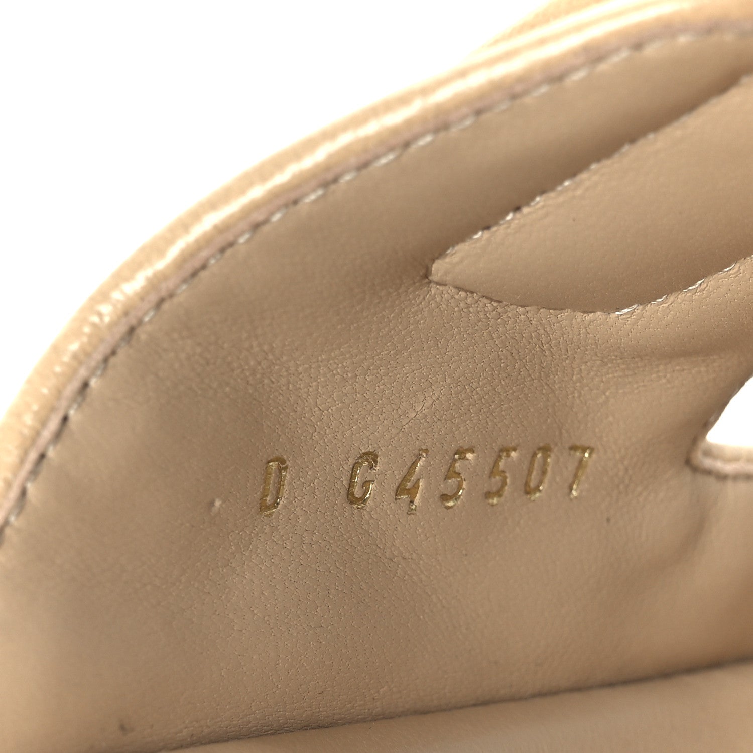 Lambskin Quilted Velcro Dad Chain CC Slide Sandals 39.5 Beige