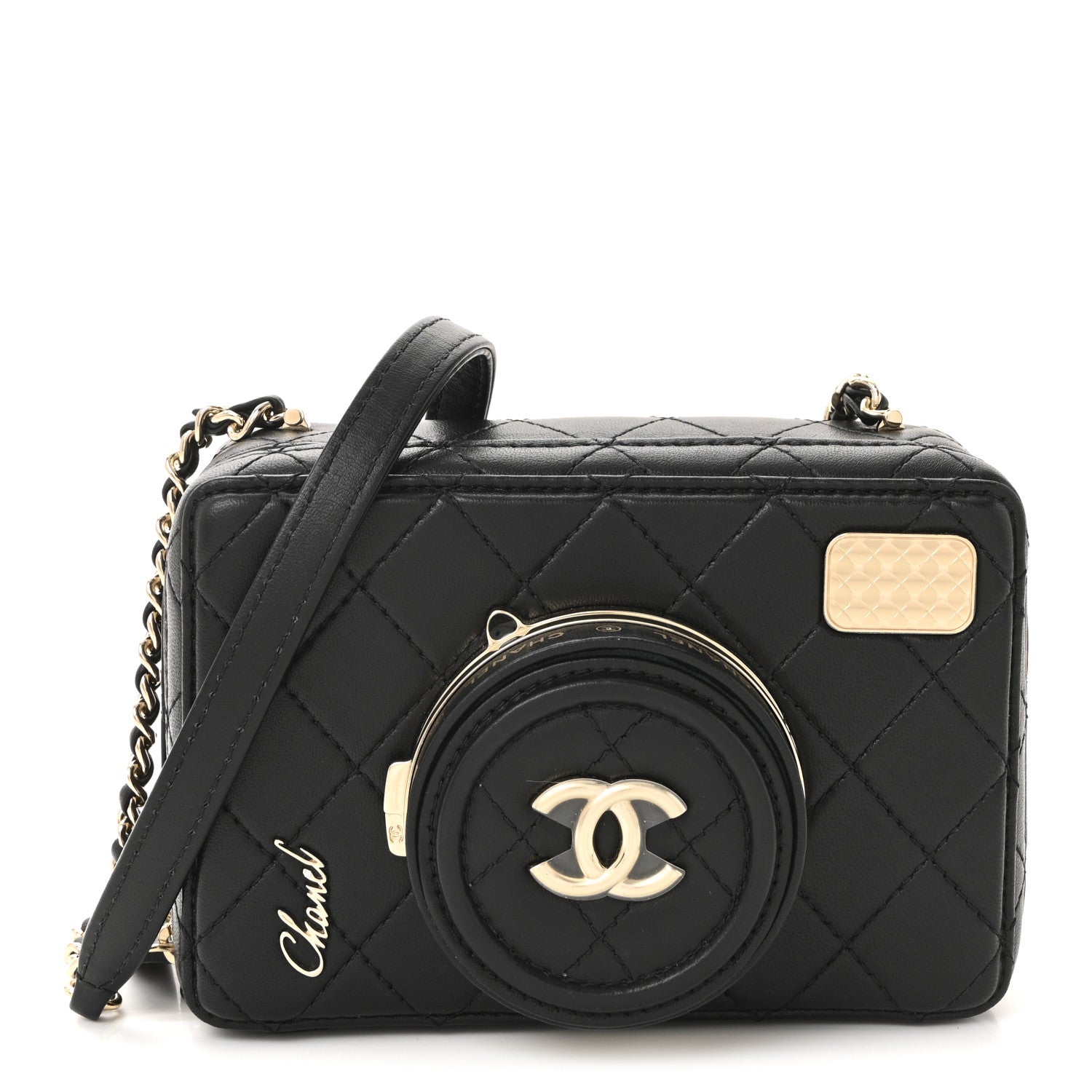 Chanel Lambskin Quilted Coco Click Bag Black