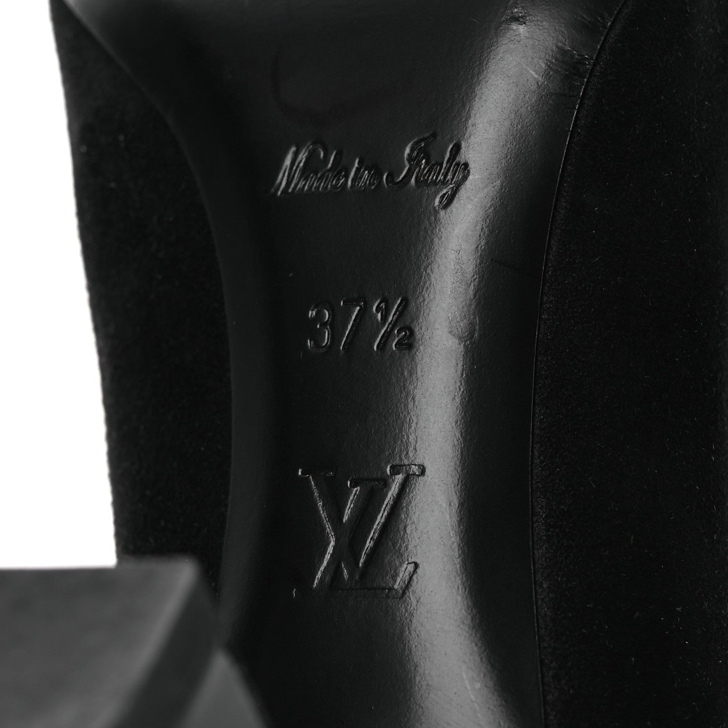 Louis Vuitton Suede Monogram Uniformes Cap Toe Chelsea 75mm Ankle Boots 37.5 Black