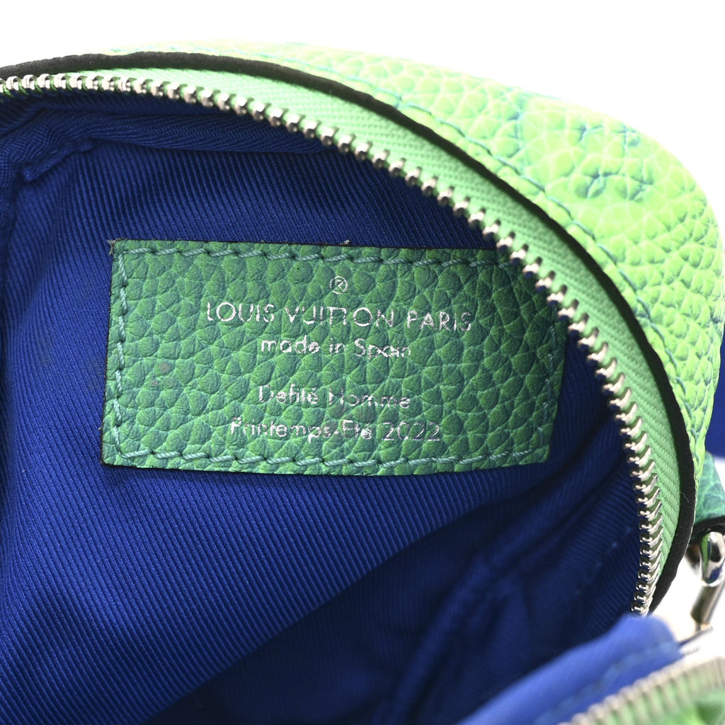 Louis Vuitton Taurillon Illusion Double Phone Case Bleu Vert