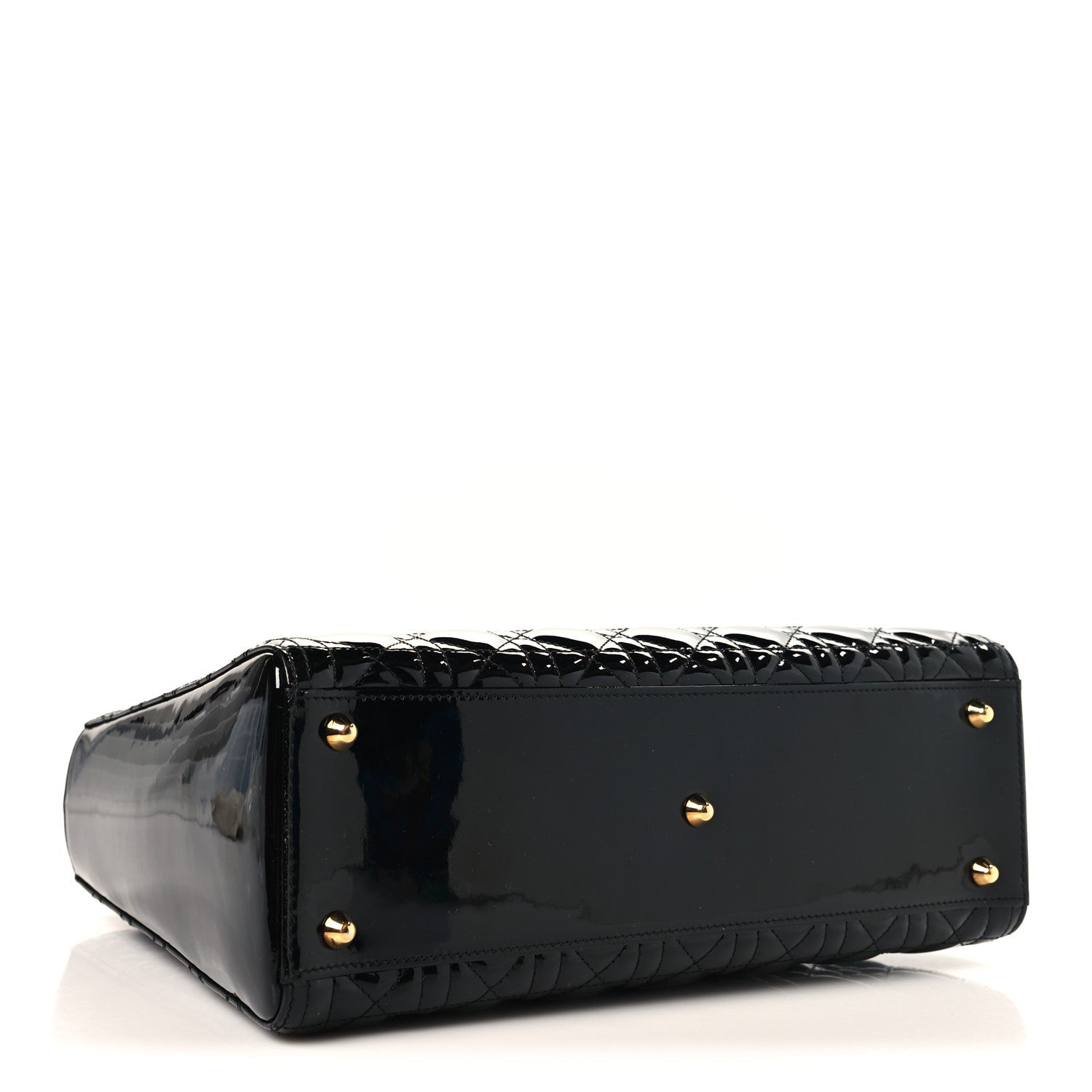 Christian Dior Patent Cannage Large Lady Dior Black