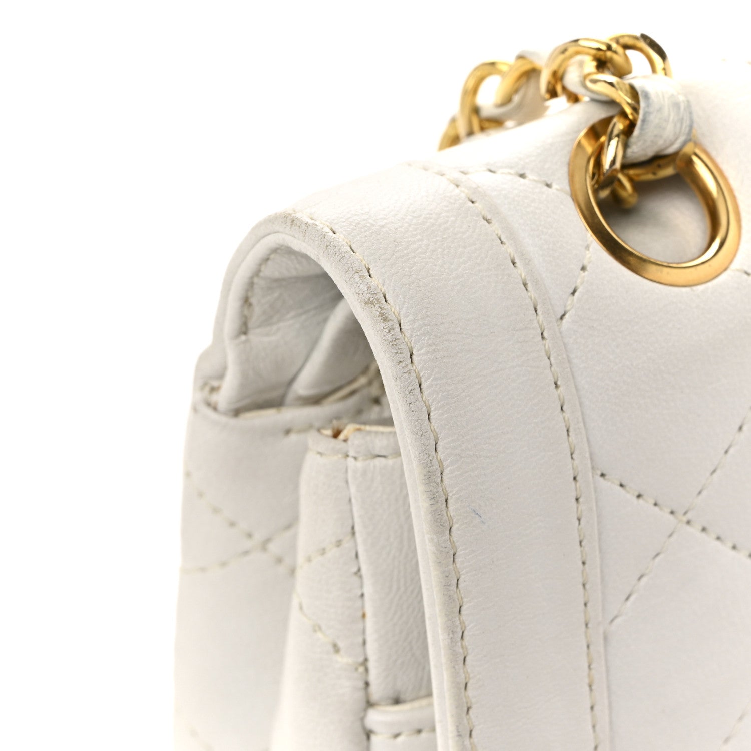 Chanel Lambskin Quilted Small Flap White