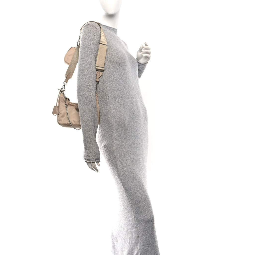 Prada Nylon Re-Edition 2005 Shoulder Bag Cammeo