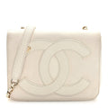 Chanel Lambskin CC Mania Flap Bag White