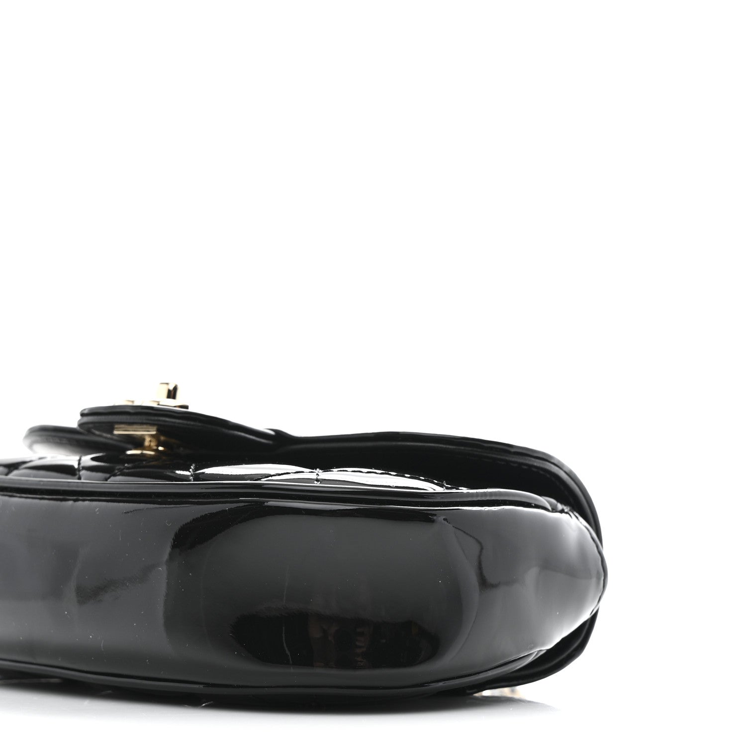 Chanel Patent Calfskin Quilted Mini Clutch Black