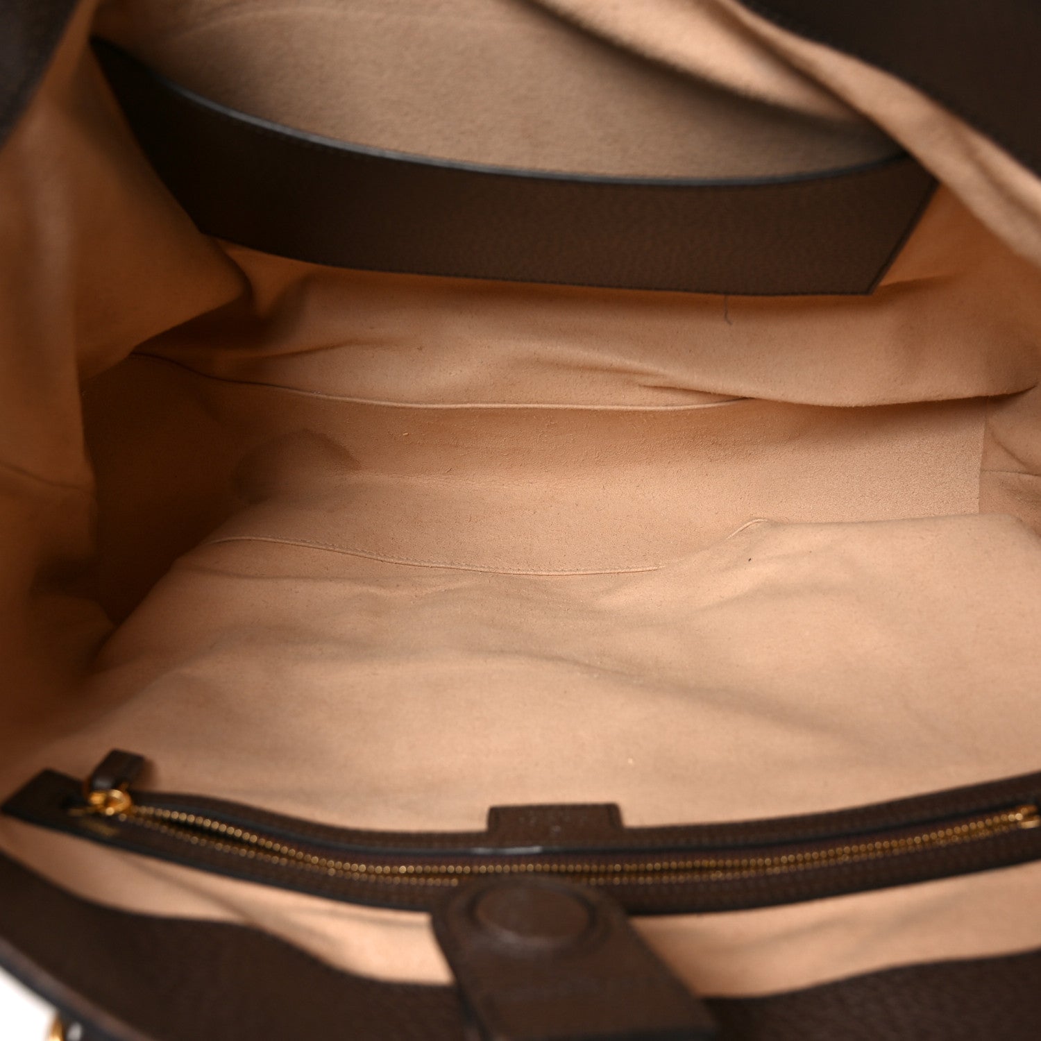 Gucci GG Supreme Monogram Textured Calfskin Web Medium Ophidia Shopping Tote Beige Ebony New Acero