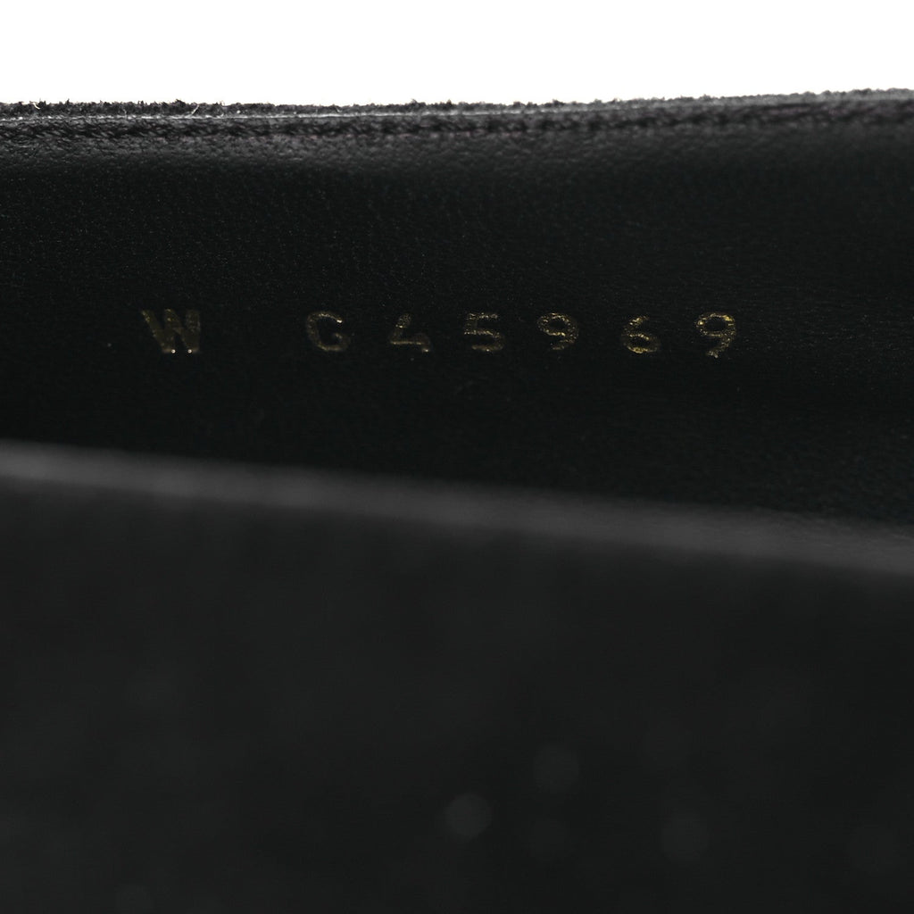 Chanel Suede Patent Cap Toe Camellia Ballerina Flats 36.5 Black White