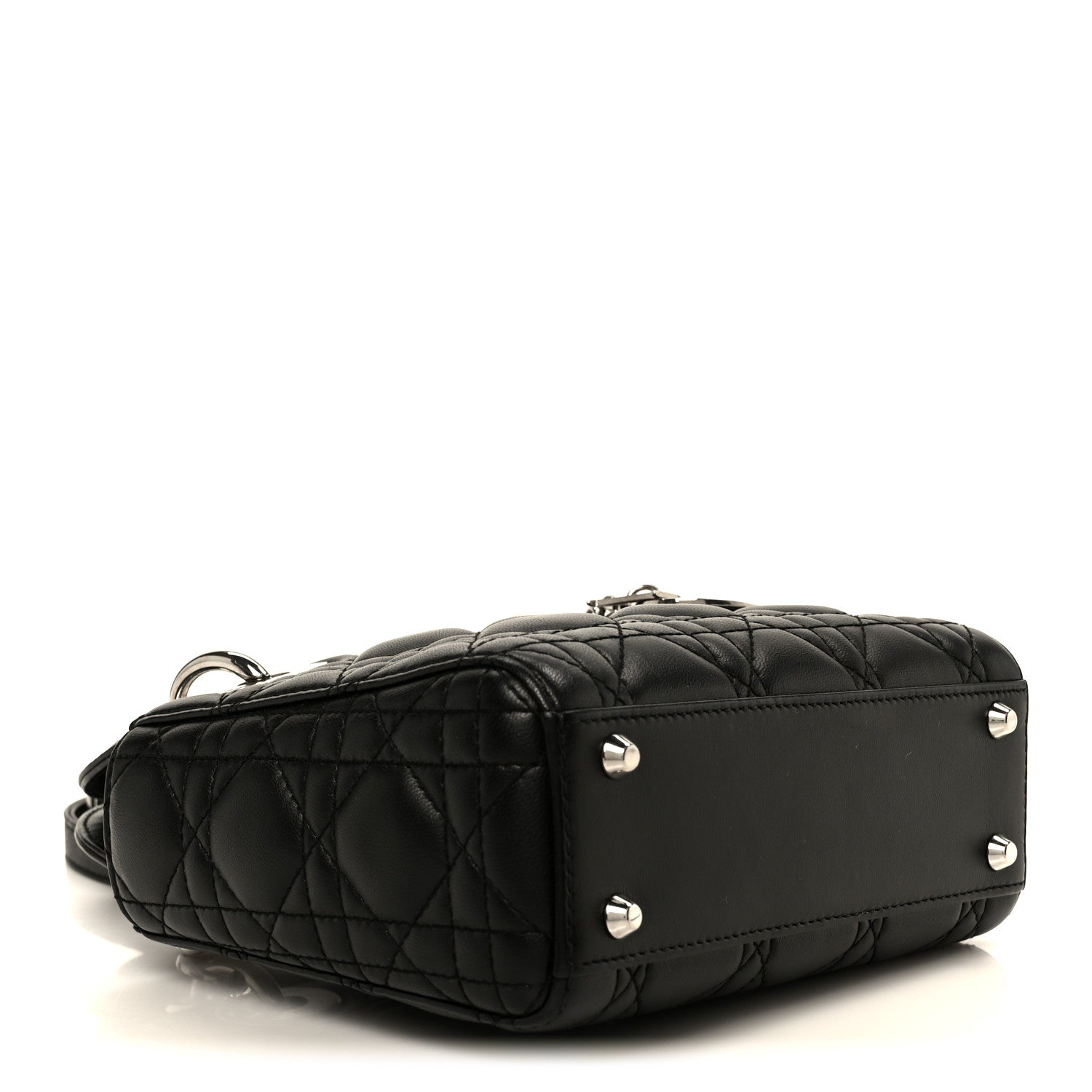 Christian Dior Lambskin Cannage Mini Lady Dior Black