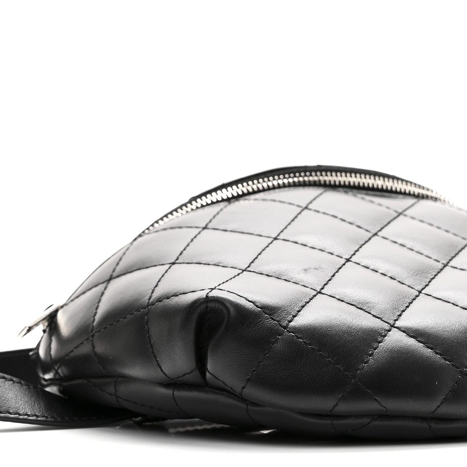 Chanel Calfskin Quilted Waist Belt Bag Black