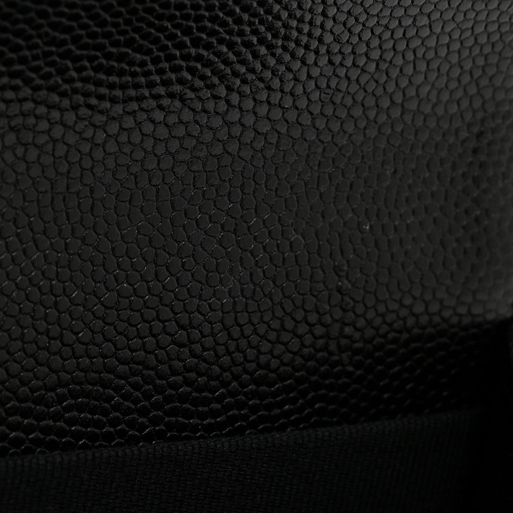 Caviar Quilted CC Flap Card Holder Black