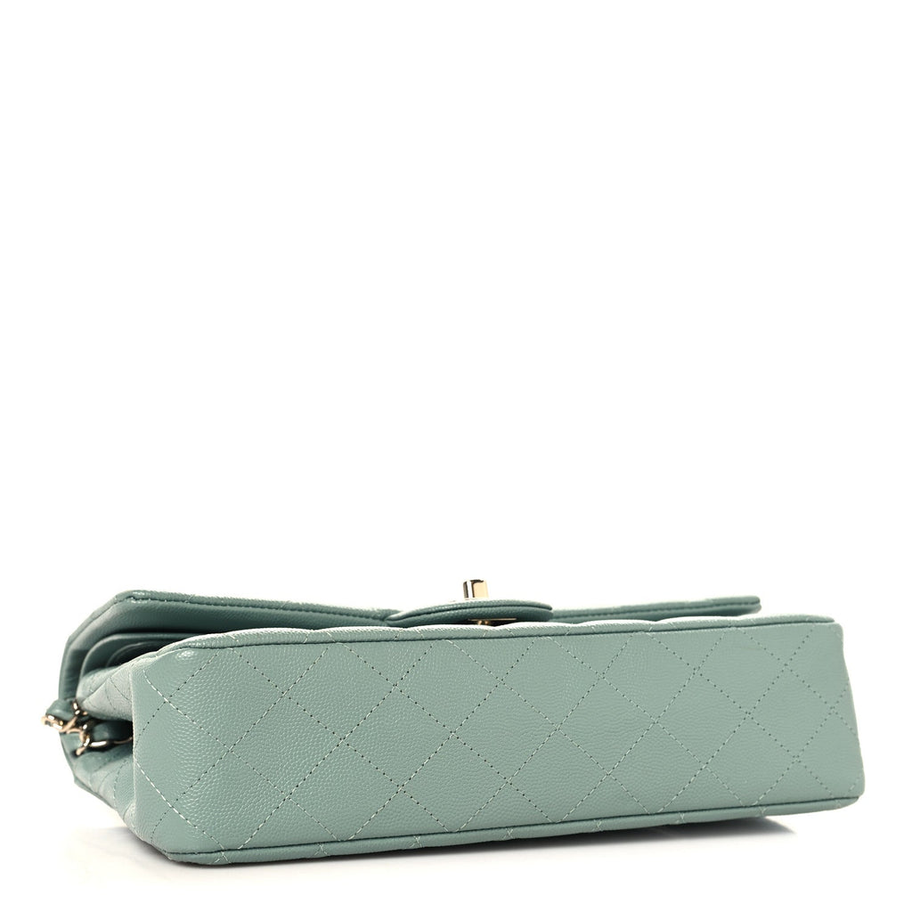 Chanel Caviar Quilted Medium Double Flap Dark Green