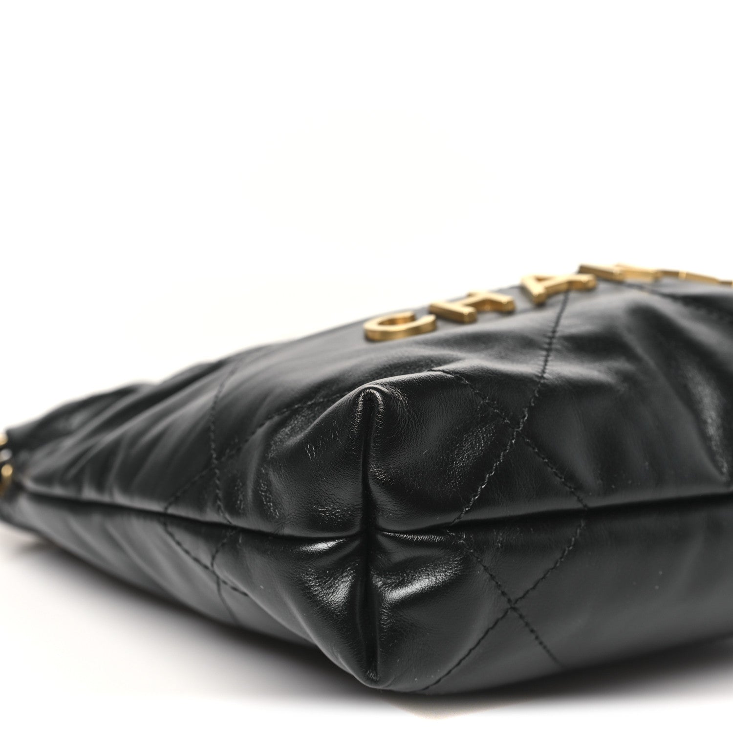 Chanel Shiny Calfskin Quilted Mini Chanel 22 Black