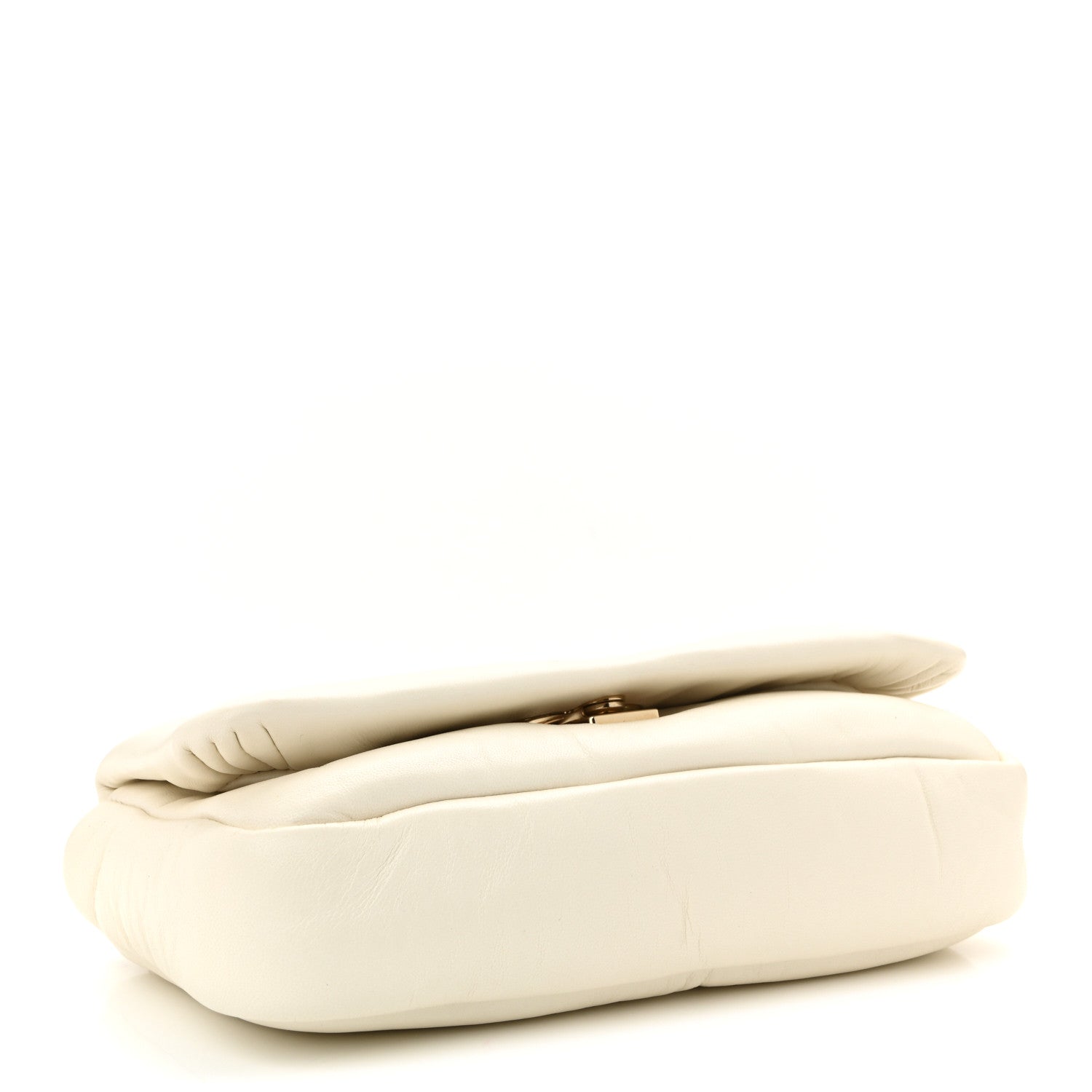 Gucci Lambskin Mini GG Milano Top Handle Shoulder Bag White