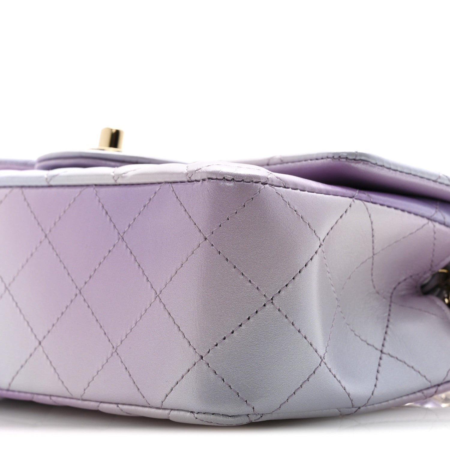 Chanel Calfskin Quilted Mini Cloudy Tie Dye Rectangular Flap Purple Blue Pink
