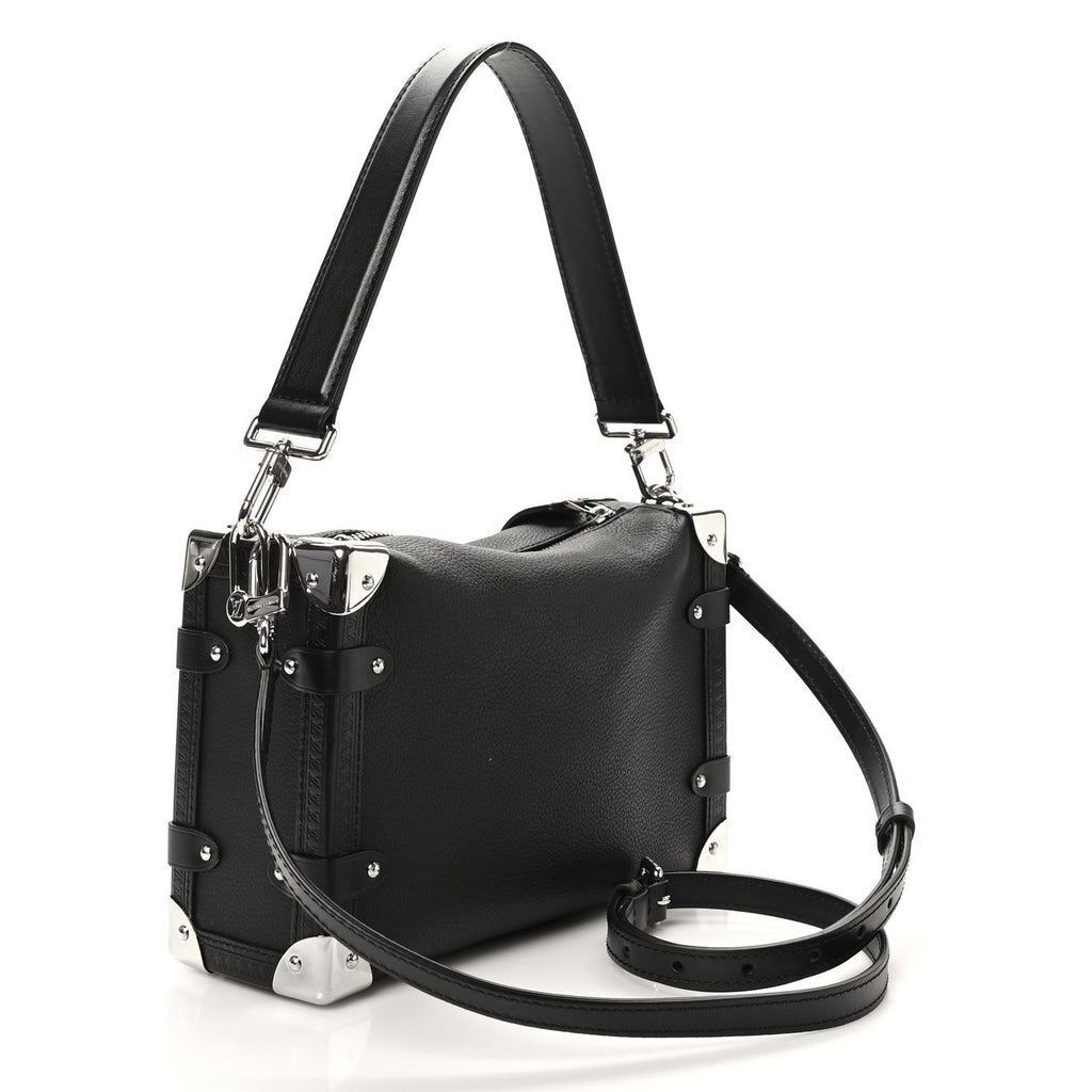Louis Vuitton Calfskin Side Trunk MM Black