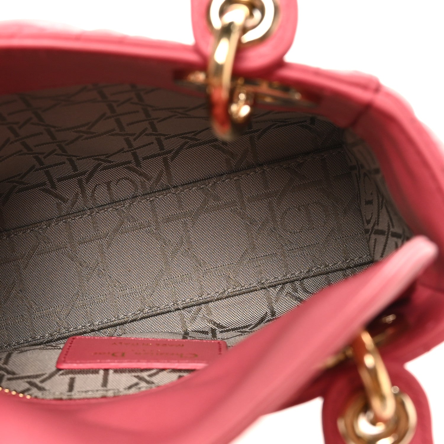 Christian Dior Lambskin Cannage Mini Lady Dior Pink