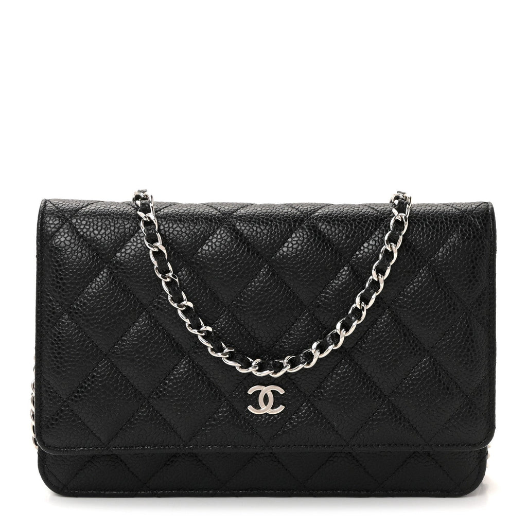 Chanel Caviar Quilted Wallet on Chain WOC Black