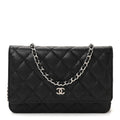 Chanel Caviar Quilted Wallet on Chain WOC Black
