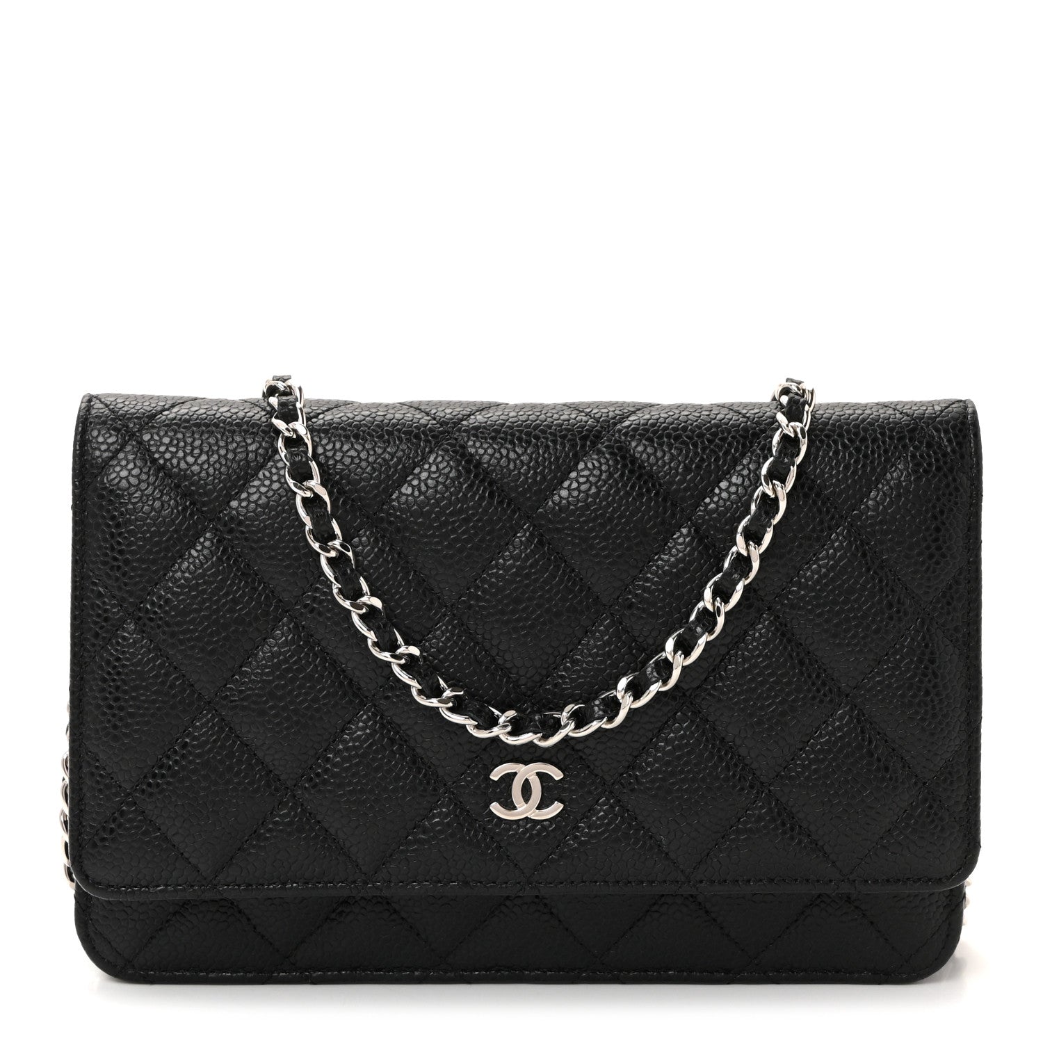 Chanel Caviar Quilted Wallet on Chain WOC Black