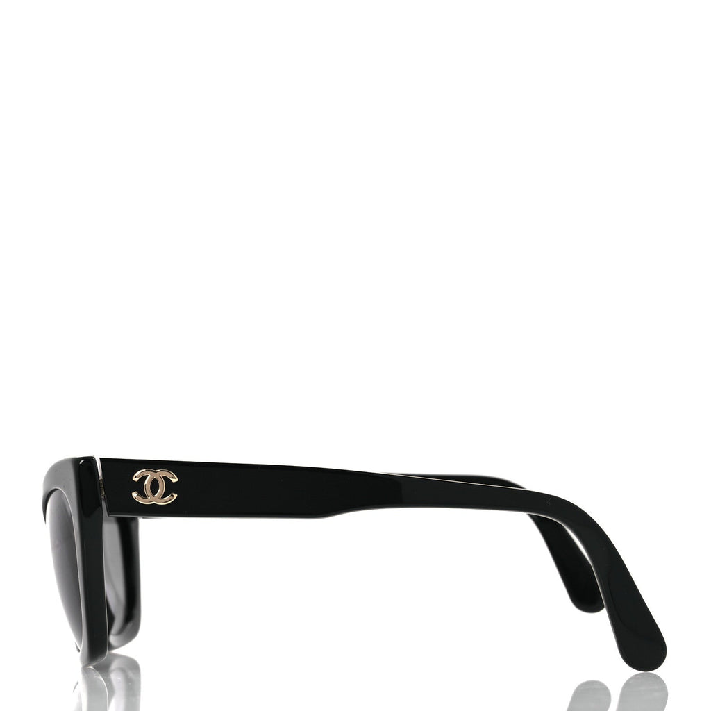 Acetate Cat Eye Sunglasses 01943 Black
