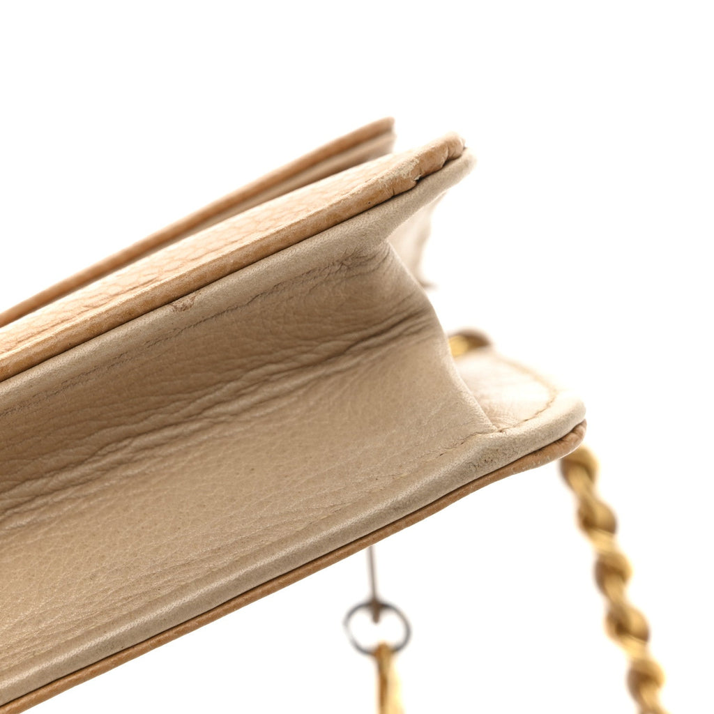 Chanel Caviar Timeless CC Wallet on Chain WOC Beige