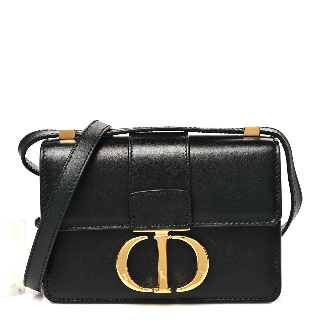 Christian Dior Smooth Calfskin 30 Montaigne Flap Bag Black