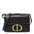 Christian Dior Smooth Calfskin 30 Montaigne Flap Bag Black