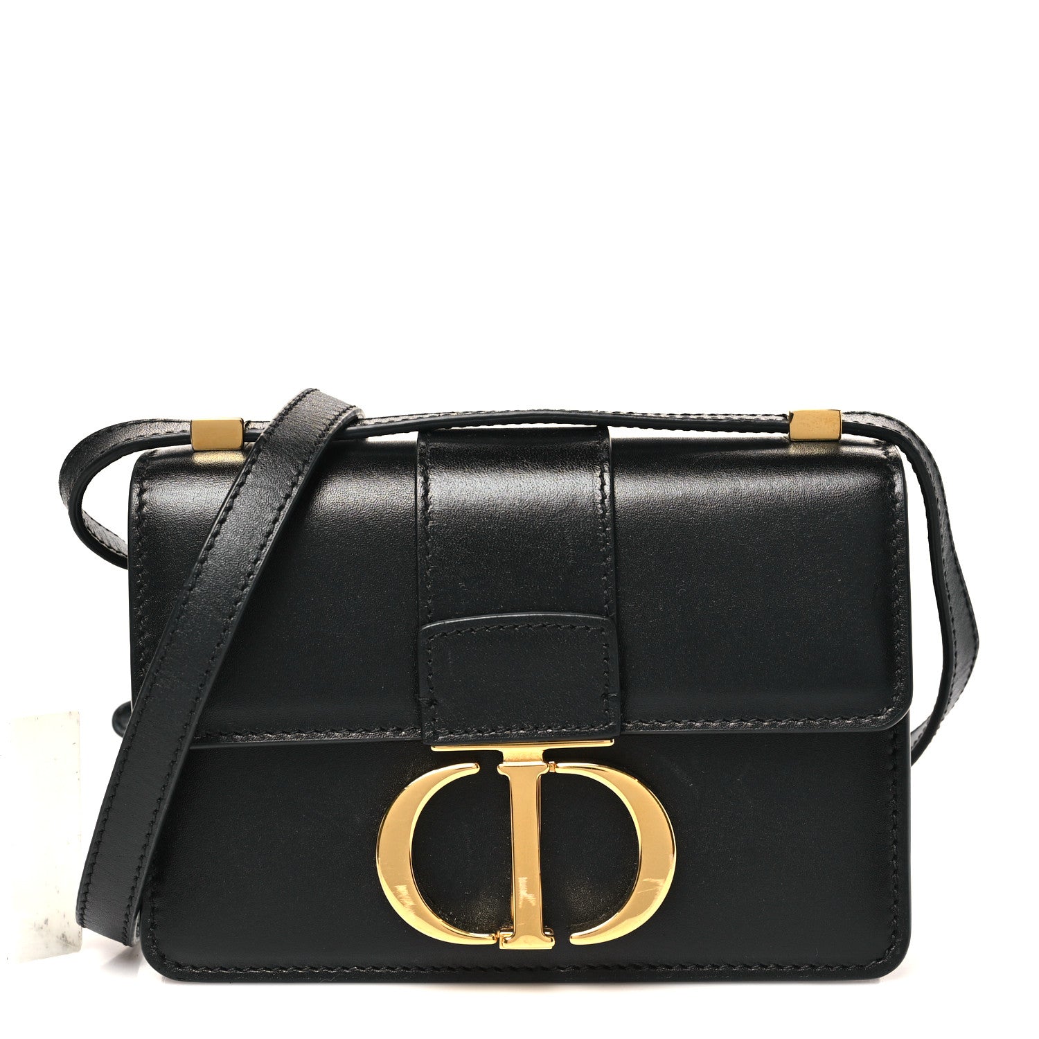 Christian Dior Smooth Calfskin 30 Montaigne Flap Bag Black