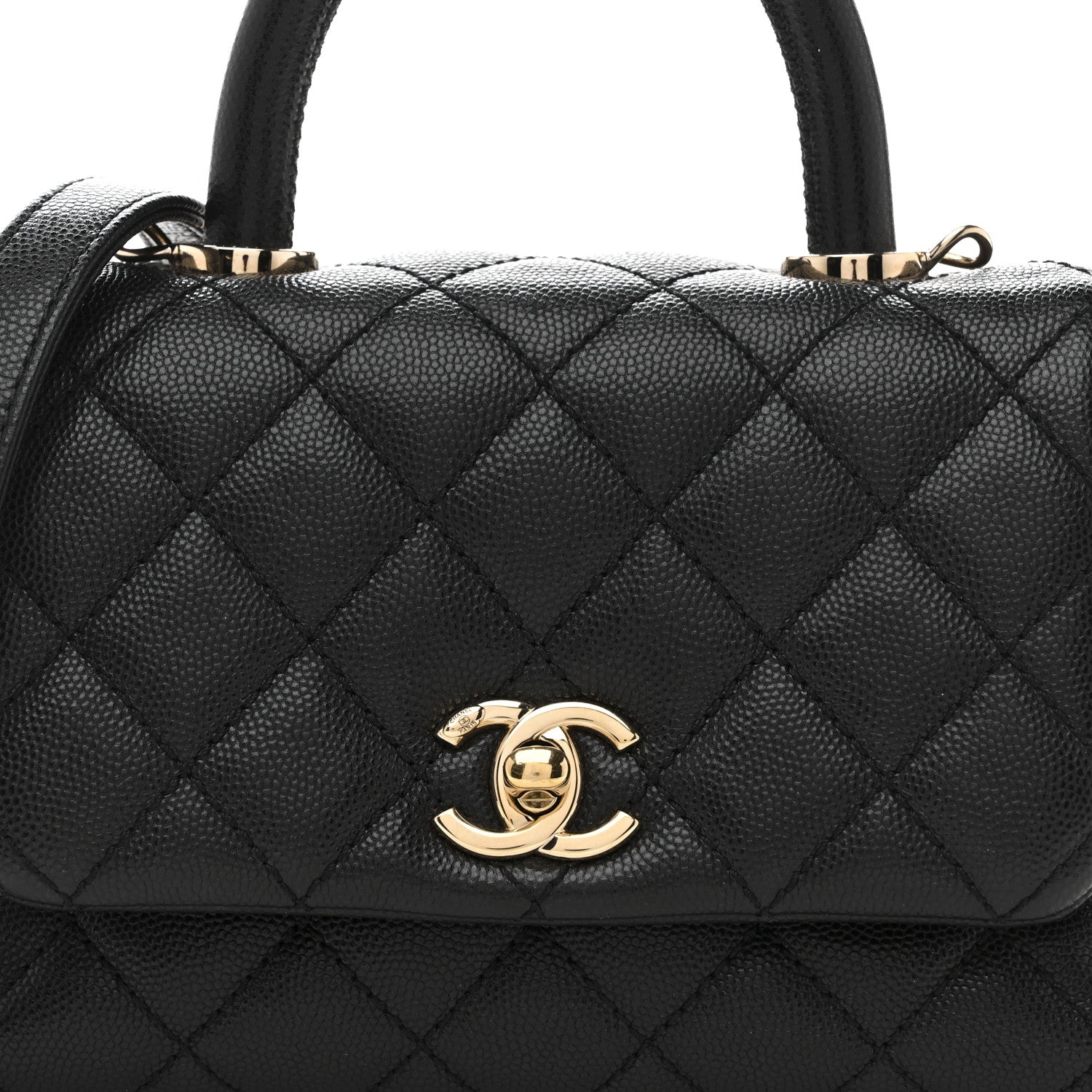 Chanel Caviar Quilted Extra Mini Coco Handle Flap Black