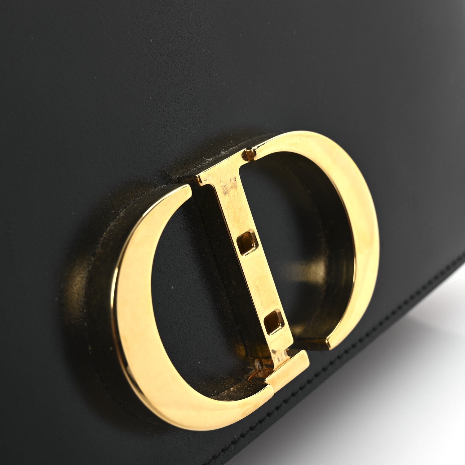 Christian Dior Box Calfskin 30 Montaigne Flap Bag Black