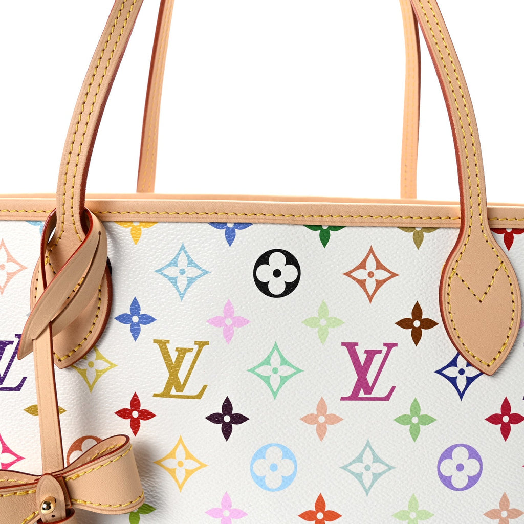 Louis Vuitton LV X TM Monogram Multicolor Neverfull MM White