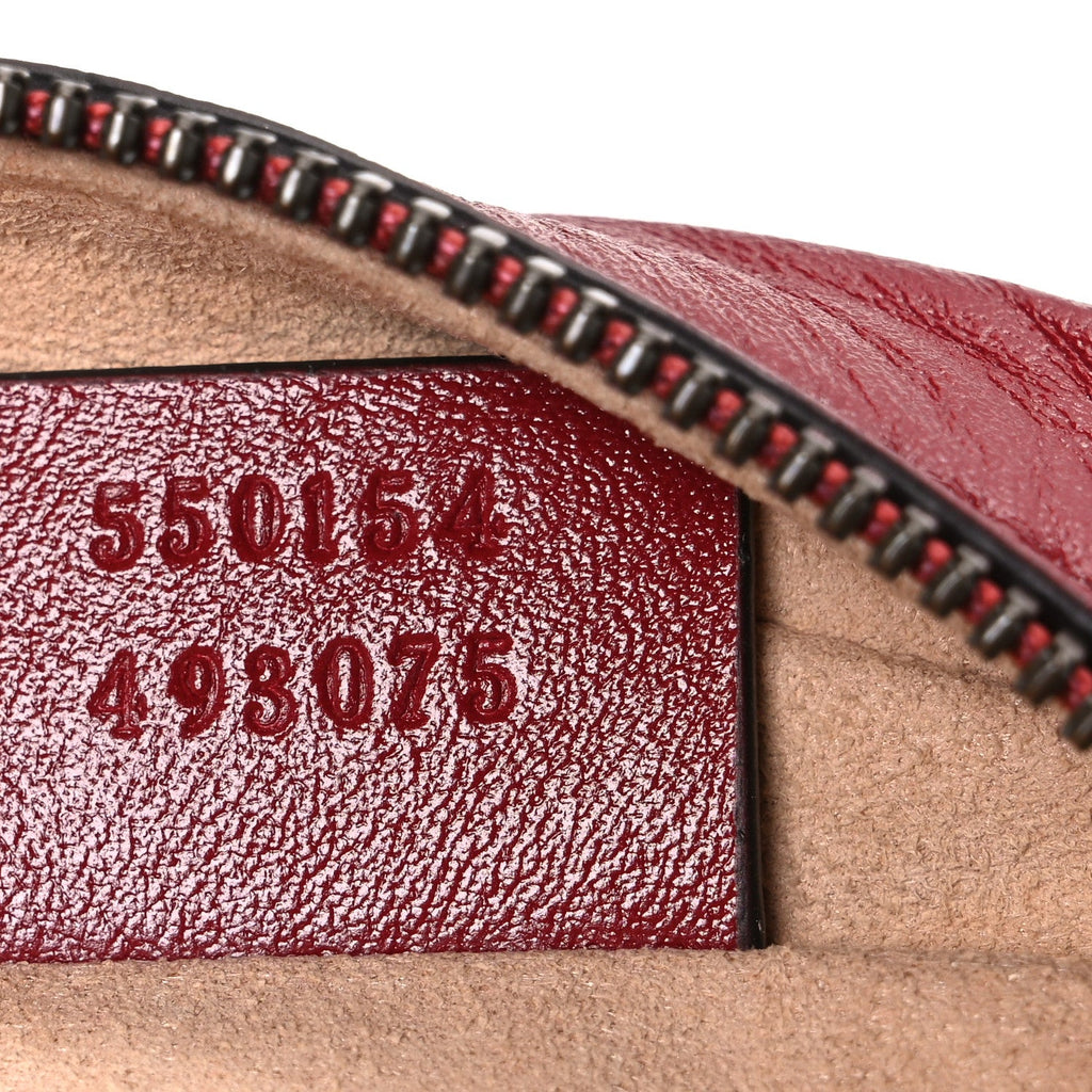 Gucci Glazed Calfskin Matelasse Heart Mini GG Marmont Round Shoulder Bag Romantic Cerise