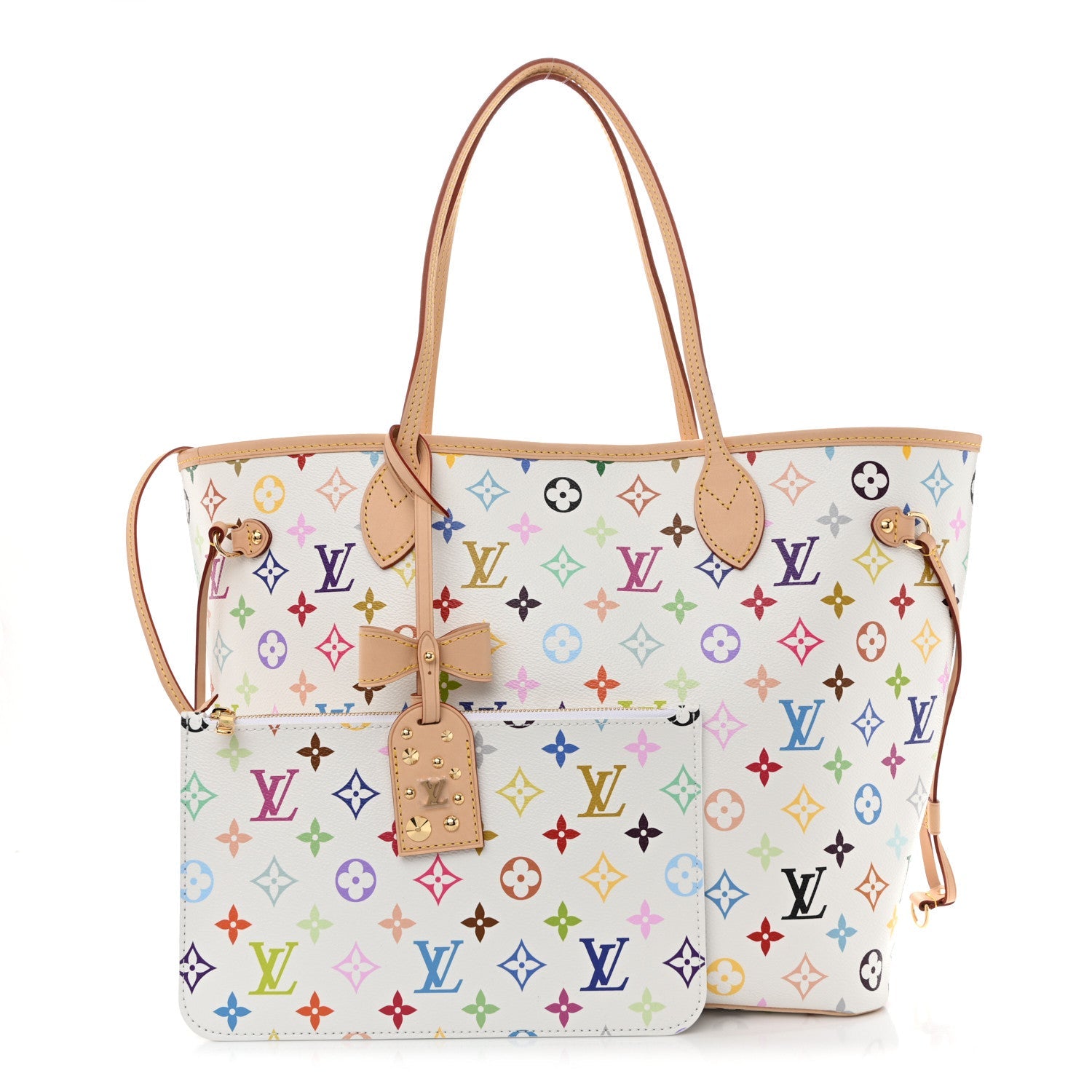 Louis Vuitton LV X TM Monogram Multicolor Neverfull MM White