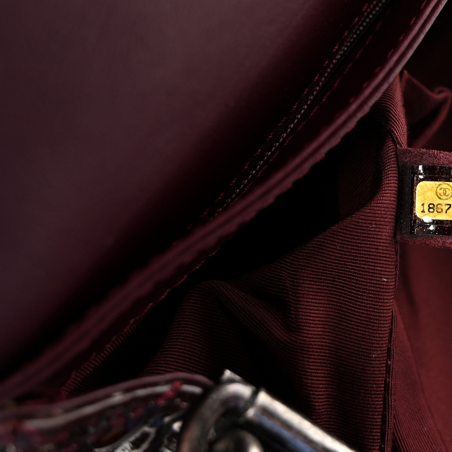 Chanel Patent New Medium Boy Reverso Flap Burgundy