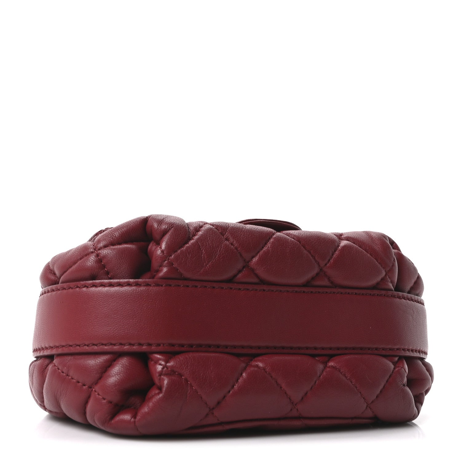 Chanel Lambskin Quilted Mini Round Flap Red