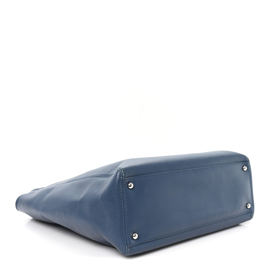 Chanel Caviar Tall Cerf Tote Blue