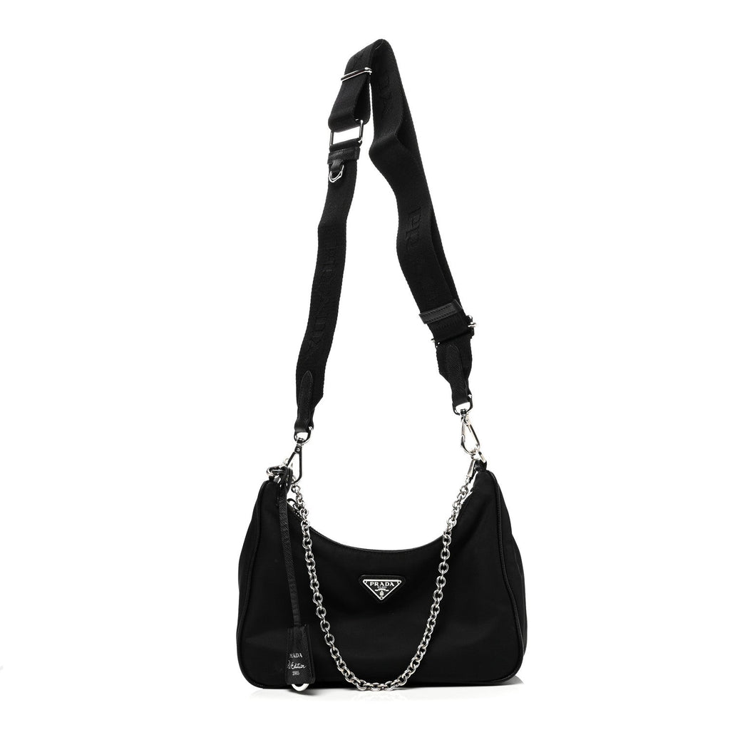 Prada Nylon Re-Edition 2005 Shoulder Bag Black