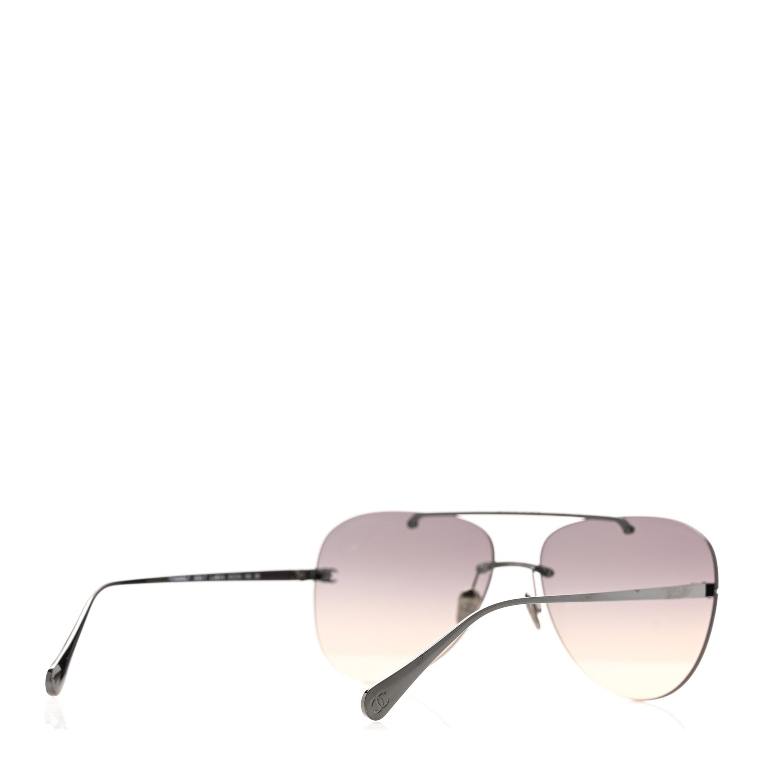 Chanel Titanium CC Pilot Aviator Sunglasses 4285-T Dark Grey