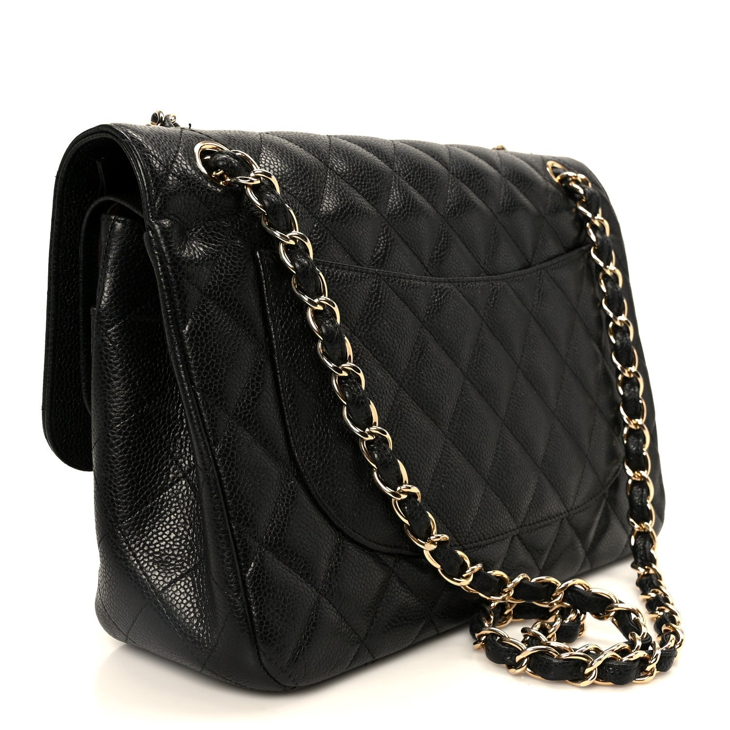 Chanel Caviar Quilted Jumbo Double Flap Black