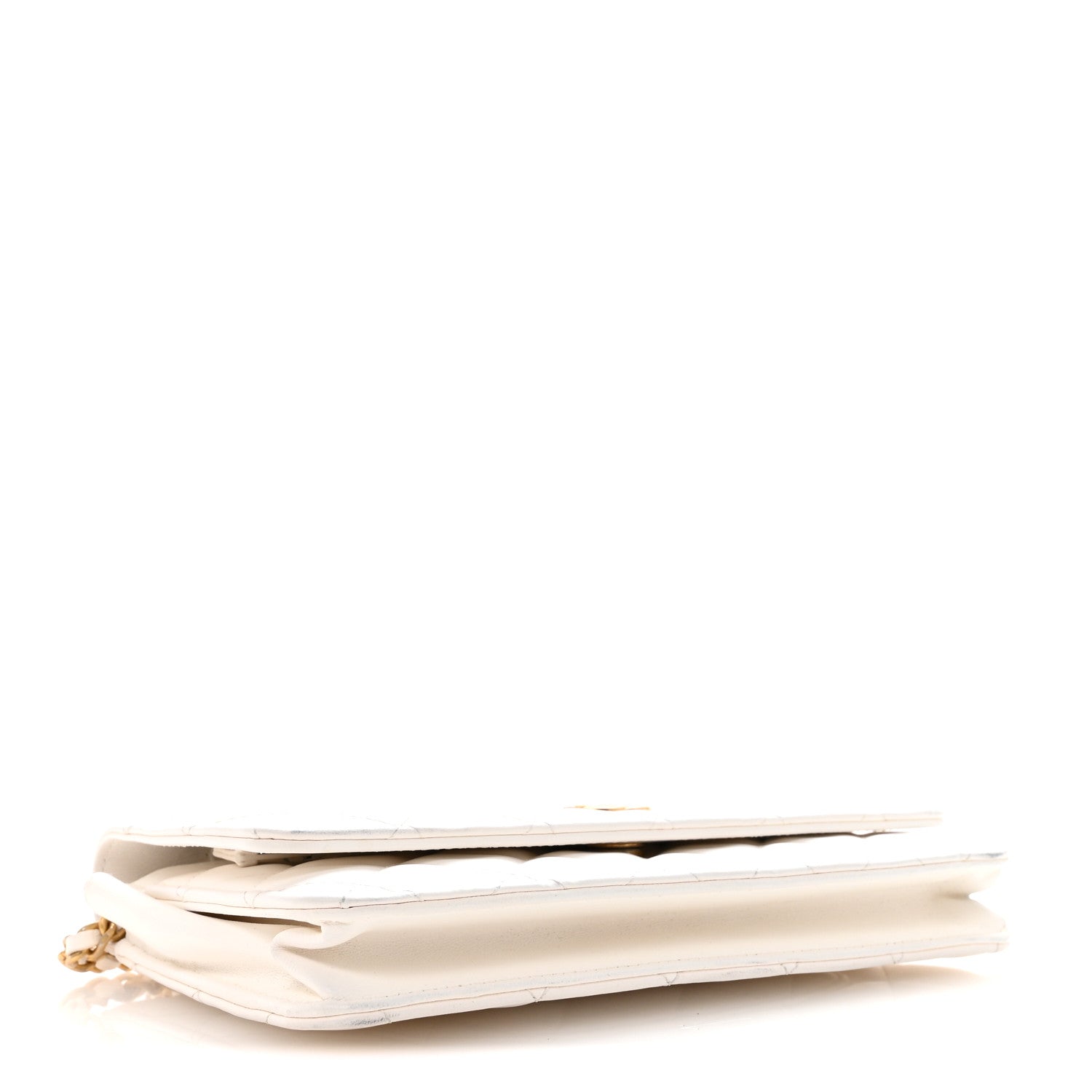 Chanel Lambskin Quilted Romance Wallet On Chain WOC White