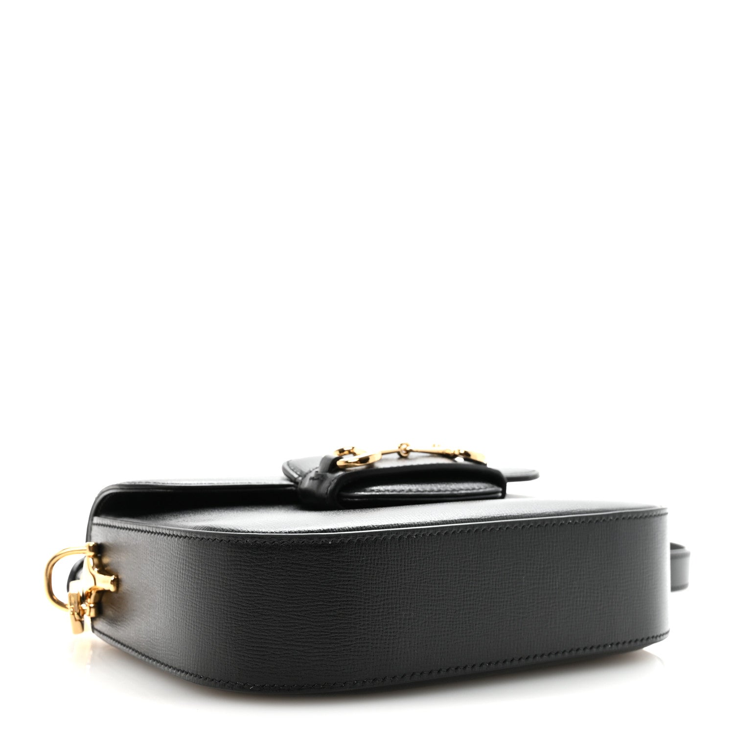 Gucci Azalea Calfskin Web Mini Horsebit 1955 Shoulder Bag Black