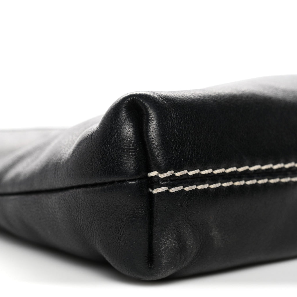 Chanel Lambskin Lax Pochette Black